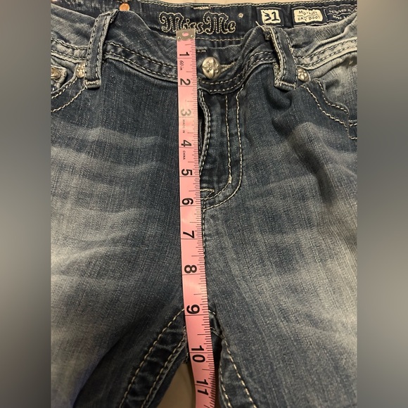 2000s Miss Me Rhinestone Cross Bootcut Jeans - Picture 6 of 9